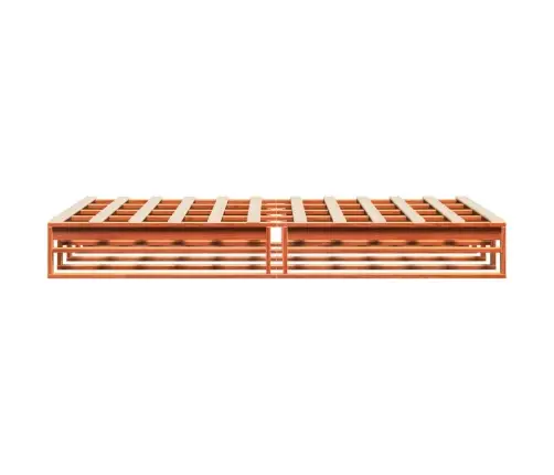 Gulta Bez Matrača, Vaska Brūnas, 150X200 Cm, Priedes Masīvkoks Vidaxl