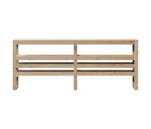 Galvūgalis Su Lentynomis, 200cm Pušies Medienos Masyvas