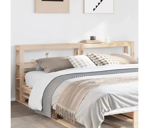 Galvūgalis Su Lentynomis, 200cm Pušies Medienos Masyvas