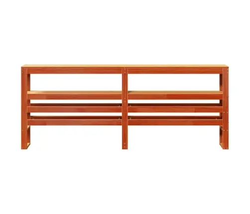 Galvūgalis Su Lentynomis, Rudos, 200cm Pušies Medienos Masyvas