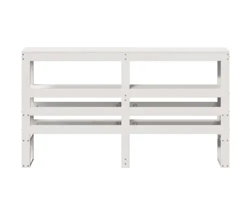 Riiulitega Voodipeats, Valge, 150 cm Männipuit Riiulitega Voodipeats, Valge, 150 cm Männipuit
