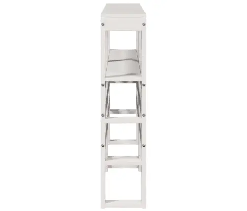 Riiulitega Voodipeats, Valge, 150 cm Männipuit Riiulitega Voodipeats, Valge, 150 cm Männipuit