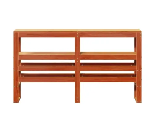 Riiulitega Voodipeats, Vahapruun, 150 cm Männipuit