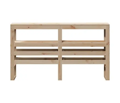 Riiulitega Voodipeats, 140 cm Männipuit