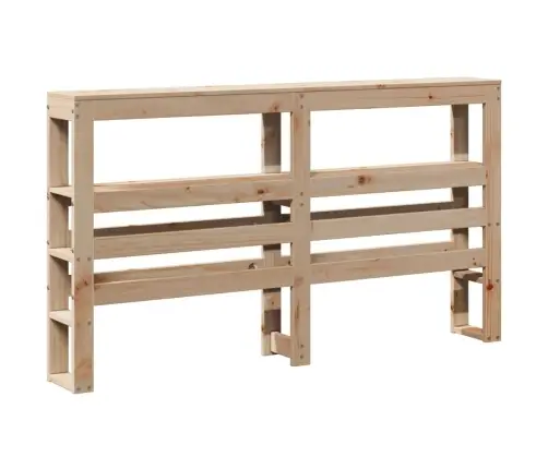 Riiulitega Voodipeats, 140 cm Männipuit