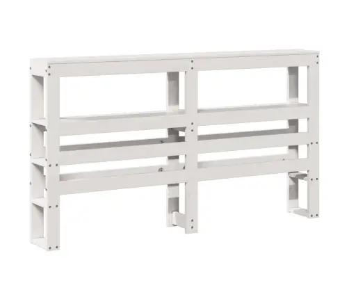 Galvgalis Ar Plauktiem, Balts, 140 Cm, Priedes Masīvkoks Vidaxl