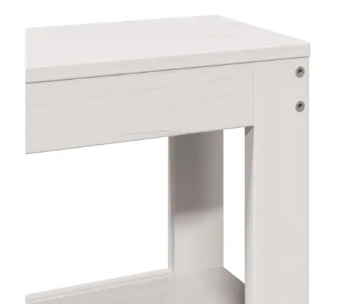 Galvgalis Ar Plauktiem, Balts, 140 Cm, Priedes Masīvkoks Vidaxl