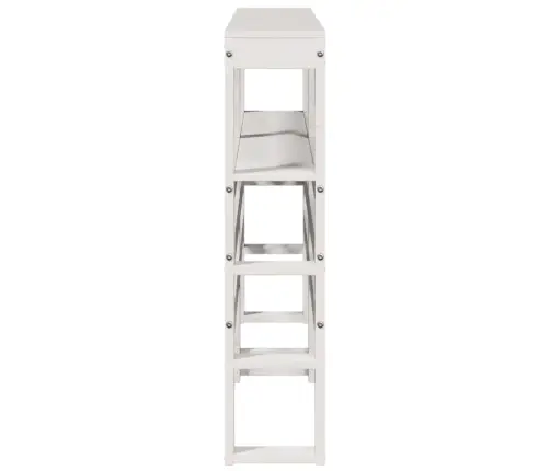 Galvgalis Ar Plauktiem, Balts, 135 Cm, Priedes Masīvkoks Vidaxl