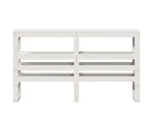 Galvgalis Ar Plauktiem, Balts, 120 Cm, Priedes Masīvkoks Vidaxl