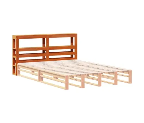 Galvgalis Ar Plauktiem, Vaska Brūns, 120 Cm, Priedes Masīvkoks Vidaxl
