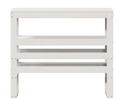 Galvgalis Ar Plauktiem, Balts, 90 Cm, Priedes Masīvkoks Vidaxl