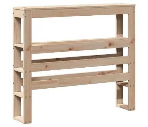 Riiulitega Voodipeats, 75 cm Männipuit