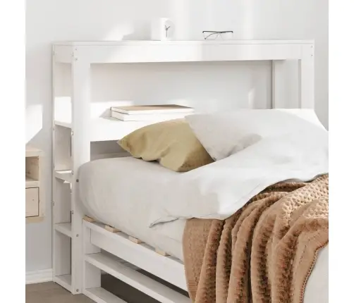 Galvgalis Ar Plauktiem, Balts, 75 Cm, Priedes Masīvkoks Vidaxl