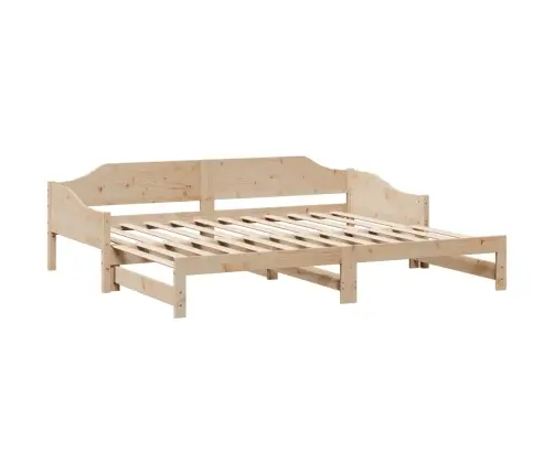 Lova Su Ištraukiama Dalimi, 80X200cm Pušies Medienos Masyvas