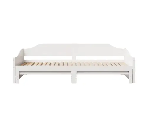 Izvelkams Dīvāns, Balts, 90X200 Cm, Priedes Masīvkoks Vidaxl