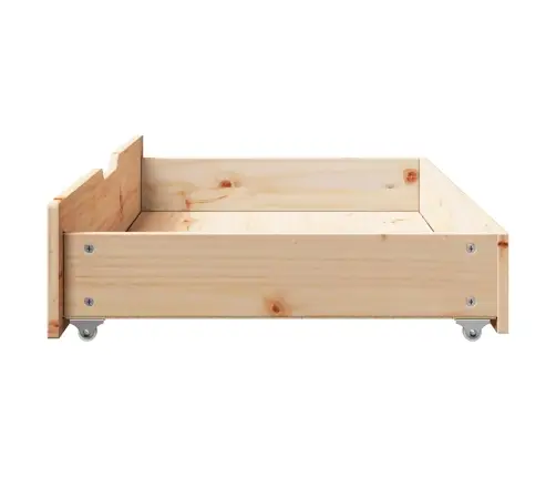 Ratastega Voodisahtlid 2 Tk, 95 X 55 X 17 cm Männipuit