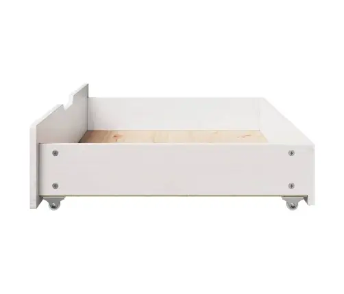 Gultas Atvilktnes, 2 Gab., Baltas, 95X55X17 Cm, Priedes Koks Vidaxl