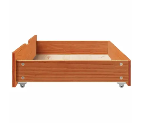 Stalčiai Po Lova, 2Vnt., Vaško Rudi, 95X55X17, Pušies Masyvas