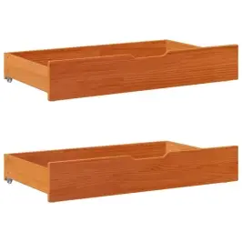 Gultas Atvilktnes, 2 Gab., Brūnas, 90X55X17 Cm, Priedes Koks Vidaxl