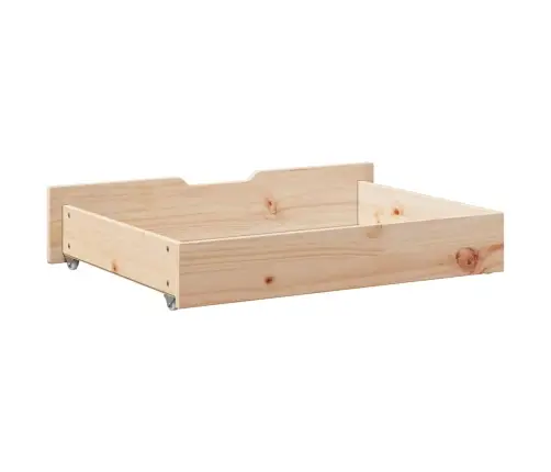 Gultas Atvilktnes Ar Riteņiem, 2 Gb., 85X55X17 Cm, Priedes Koks Vidaxl