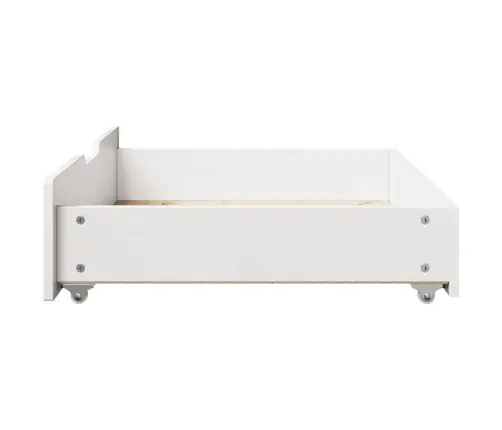 Gultas Atvilktnes, 2 Gab., Baltas, 85X55X17 Cm, Priedes Koks Vidaxl