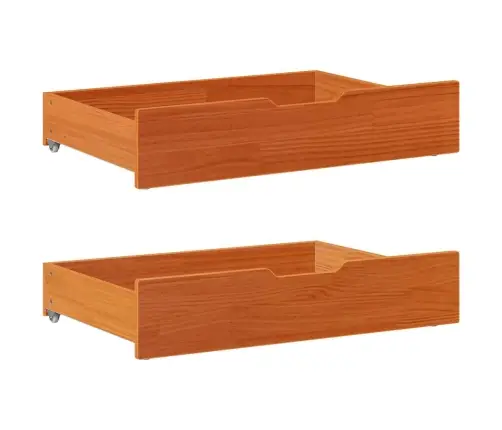 Gultas Atvilktnes, 2 Gab., Brūnas, 85X55X17 Cm, Priedes Koks Vidaxl