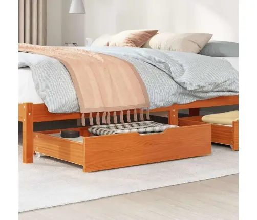 Gultas Atvilktnes, 2 Gab., Brūnas, 85X55X17 Cm, Priedes Koks Vidaxl