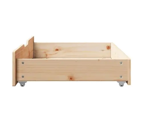 Gultas Atvilktnes Ar Riteņiem, 2 Gb., 80X55X17 Cm, Priedes Koks Vidaxl