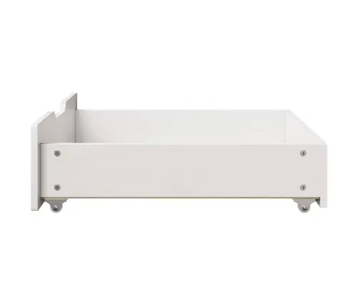 Gultas Atvilktnes, 2 Gab., Baltas, 75X55X17 Cm, Priedes Koks Vidaxl