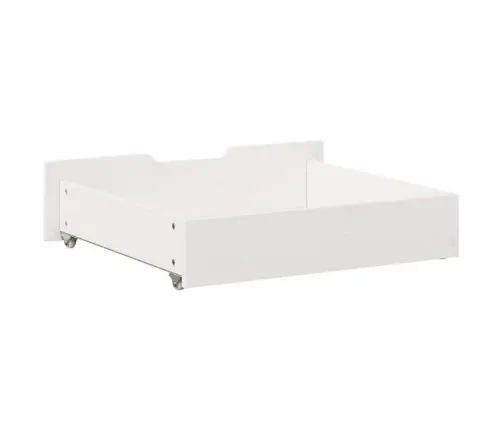 Gultas Atvilktnes, 2 Gab., Baltas, 75X55X17 Cm, Priedes Koks Vidaxl