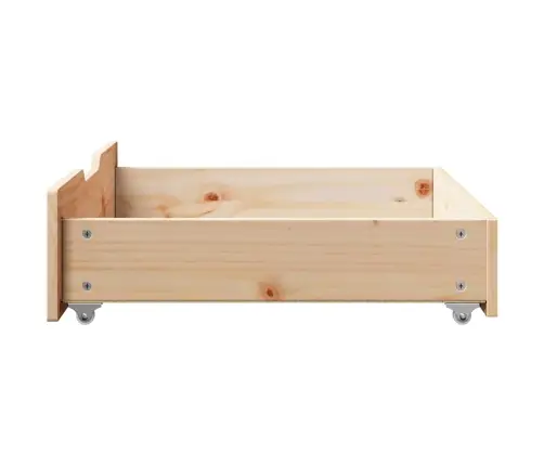 Gultas Atvilktnes Ar Riteņiem, 2 Gb., 65X55X17 Cm, Priedes Koks Vidaxl