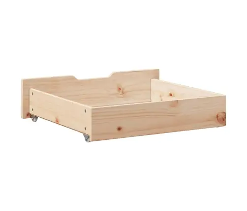 Gultas Atvilktnes Ar Riteņiem, 2 Gb., 65X55X17 Cm, Priedes Koks Vidaxl