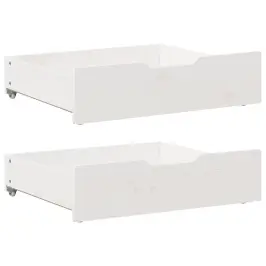 Gultas Atvilktnes, 2 Gab., Baltas, 65X55X17 Cm, Priedes Koks Vidaxl Gultas Atvilktnes, 2 Gab., Baltas, 65X55X17 Cm, Priedes Koks Vidaxl