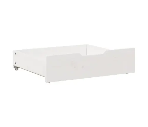 Gultas Atvilktnes, 2 Gab., Baltas, 65X55X17 Cm, Priedes Koks Vidaxl