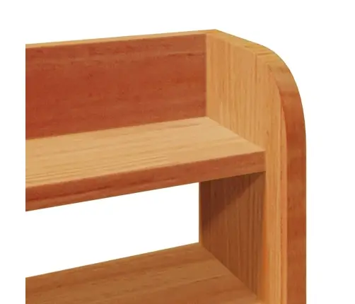 Riiulitega Voodipeats, Vahapruun, 200 cm Männipuit