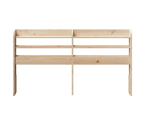 Riiulitega Voodipeats, 160 cm Männipuit