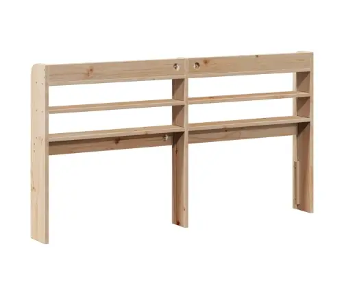 Riiulitega Voodipeats, 160 cm Männipuit