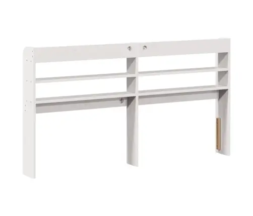 Galvgalis Ar Plauktiem, Balts, 135 Cm, Priedes Masīvkoks Vidaxl