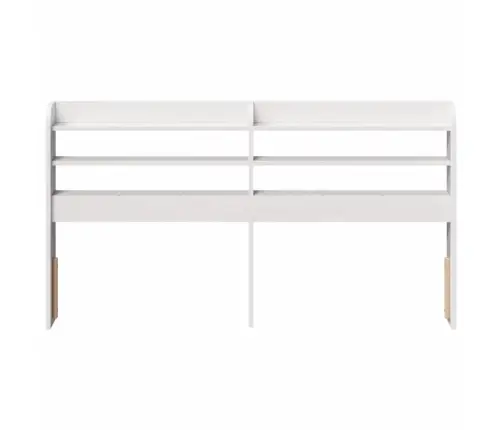 Galvgalis Ar Plauktiem, Balts, 120 Cm, Priedes Masīvkoks Vidaxl