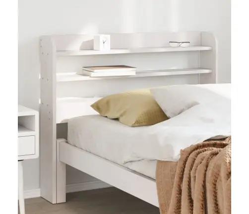 Galvgalis Ar Plauktiem, Balts, 100 Cm, Priedes Masīvkoks Vidaxl