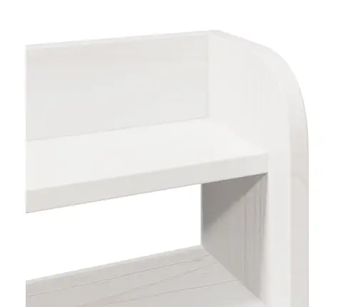 Galvgalis Ar Plauktiem, Balts, 90 Cm, Priedes Masīvkoks Vidaxl