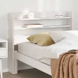 Galvgalis Ar Plauktiem, Balts, 90 Cm, Priedes Masīvkoks Vidaxl