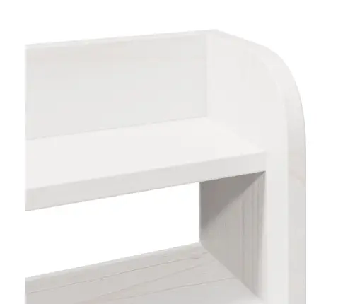 Galvgalis Ar Plauktiem, Balts, 75 Cm, Priedes Masīvkoks Vidaxl