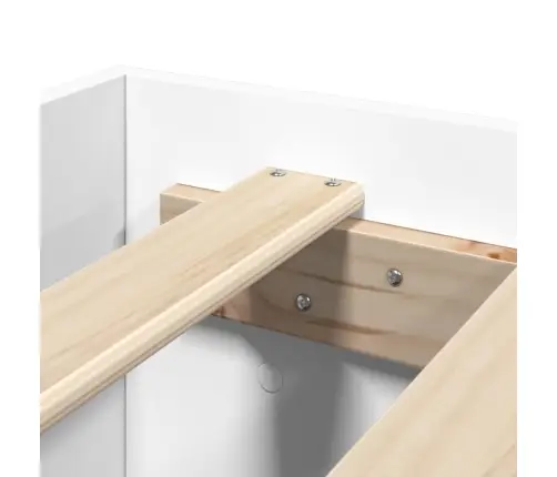 Gultas Rāmis, Balts, 200X200 Cm, Inženierijas Koks Vidaxl