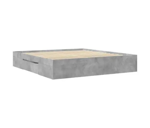 Voodiraam, Betoonhall, 200 X 200 cm Tehispuit