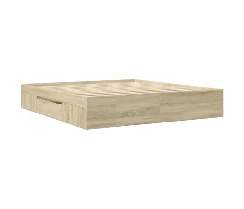 Gulta Bez Matrača, Ozolkoka, 180X200 Cm, Inženierijas Koks Vidaxl
