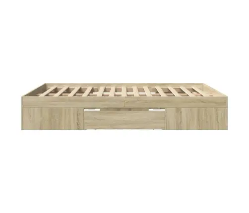 Gulta Bez Matrača, Ozolkoka, 150X200 Cm, Inženierijas Koks Vidaxl