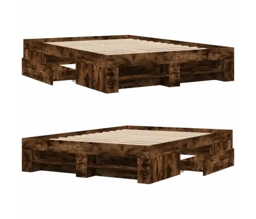 Gulta Bez Matrača, Ozolkoka, 140X200 Cm, Inženierijas Koks Vidaxl