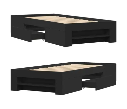 Lovos Rėmas, Juodos Spalvos, 100X200cm Apdirbta Mediena