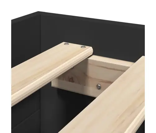 Lovos Rėmas, Juodos Spalvos, 100X200cm Apdirbta Mediena